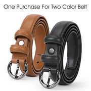 Women Leather Belt Waist Skinny Dress Belts Solid Pin Buckle Belt For Jeans Pants 