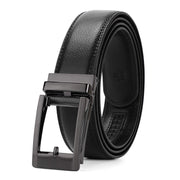 WERFORU Leather Ratchet Dress Belt for Men Perfect Fit Waist Size Up to 44" with Automatic Buckle 