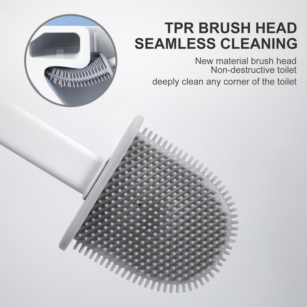 Revolutionary Silicone Flex Toilet Brush with Holder, Silicone Toilet Bowl Brush and Holder - JASGOOD OFFICIAL