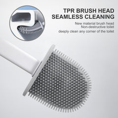 Revolutionary Silicone Flex Toilet Brush with Holder, Silicone Toilet Bowl Brush and Holder - JASGOOD OFFICIAL