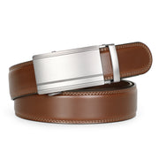 Men’s Leather Ratchet Belt Comfort Dress Belt for Men with Automatic Buckle in Gift Box 