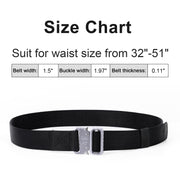 WERFORU Tactical Belt, Military Style Webbing Riggers Nylon Belt with Heavy-Duty Quick-Release Metal Buckle 1.5 Inches Wide 