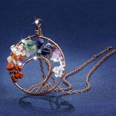 Tree of Life Necklace with Copper/Silver Chain 