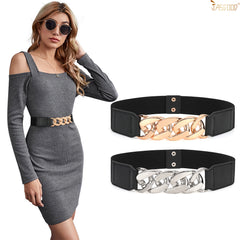 2Pack JASGOOD Women‘s Skinny Belt for Dresses Retro Stretch Chic Ladies Waist Belt - JASGOOD OFFICIAL