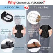 Braided Canvas Stretch Belt Elastic Casual Belt for Men, Women and Junior 1.3 Inches Wide - JASGOOD OFFICIAL