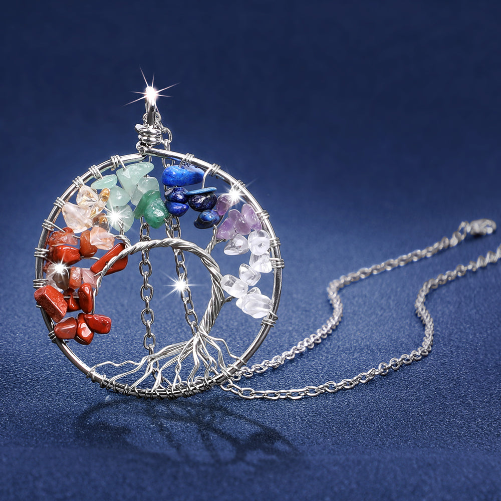 Tree of Life Necklace with Copper/Silver Chain 