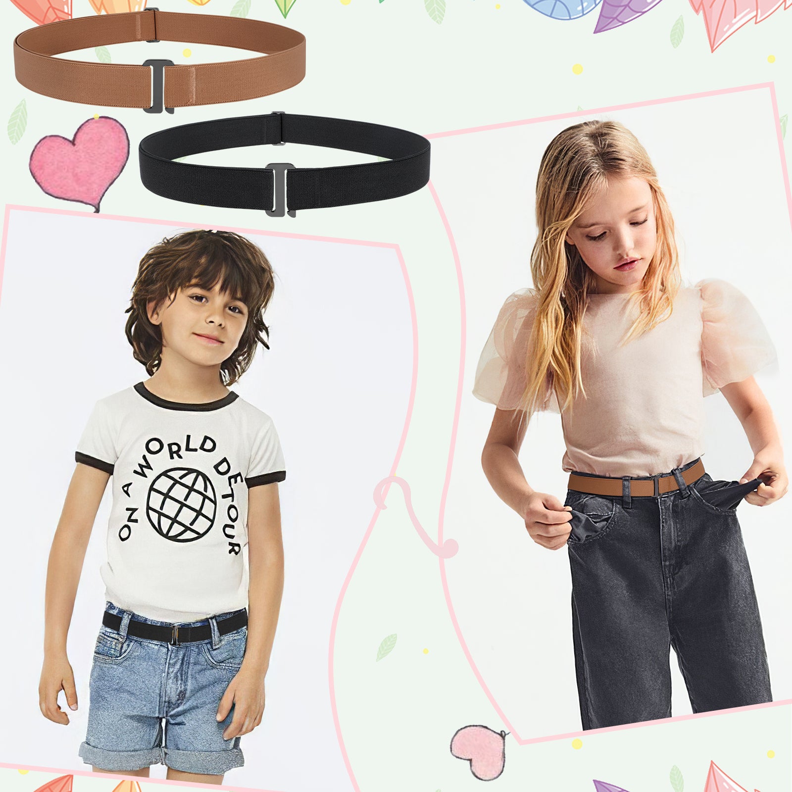 JASGOOD Invisible Belt Comfortable Elastic Adjustable No Show Web Belt - JASGOOD OFFICIAL