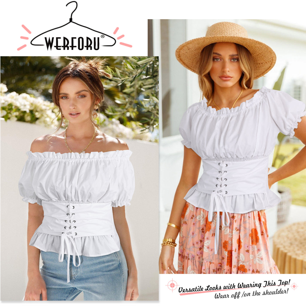 Women Clothes Halloween Cosplay  Renaissance Shirt