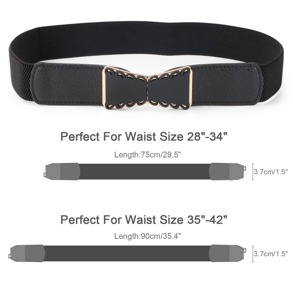 High Waist Elastic Stretchy Belt - JASGOOD 2018 New Design Mid Cinch Retro Dress Waist Belt For Women. 
