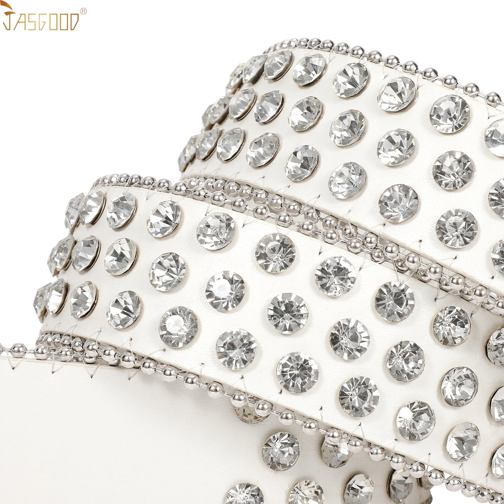 Halloween Rhinestone Belt for Women  Western Cowgirl Bling Studded Leather Belt for Jeans Pants - JASGOOD OFFICIAL