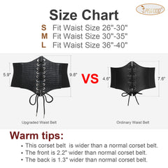 Halloween Women’s Elastic Costume Waist Belt Lace-up Tied Waspie Corset Belts for Women by JASGOOD