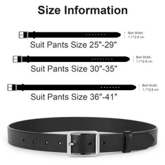 Women Leather Belt for Jeans Pants Plus Size Casual Ladies Belt with Alloy Square Buckle By JASGOOD 