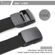 Men's Elastic Stretch Belt, JASGOOD Outdoor Plastic Belt with Removable Buckle Hiking Belt 38mm 