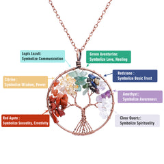 Tree of Life Necklace with Copper/Silver Chain 