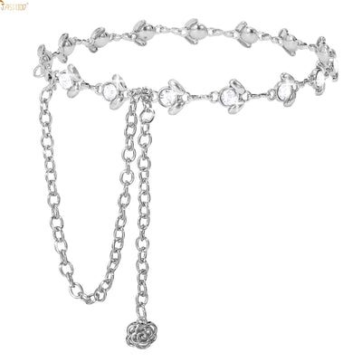 JASGOOD Halloween Ladies Rhinestone Chain Belt Heart Crystal Wasit Belt - JASGOOD OFFICIAL