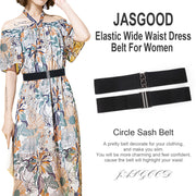 High Waist Elastic Stretchy Belt - JASGOOD 2018 New Design Mid Cinch Retro Dress Waist Belt For Women. 