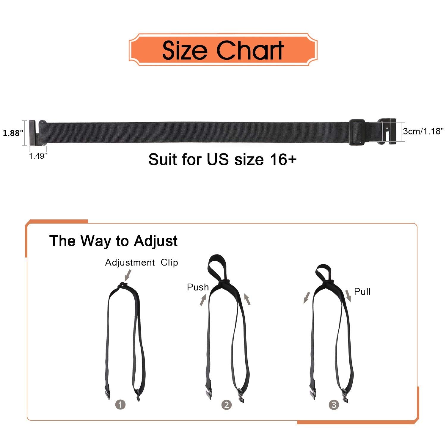No Show Women Stretch Belt Invisible Elastic Web Strap Belt with Flat Buckle for Jeans Pants Dresses