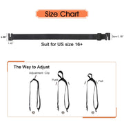 No Show Women Stretch Belt Invisible Elastic Web Strap Belt with Flat Buckle for Jeans Pants Dresses 