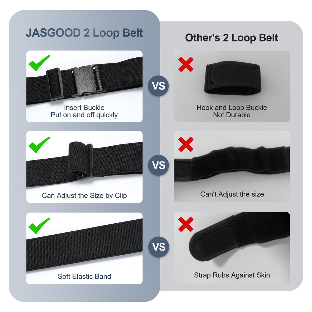 No Buckle Stretch Belt for Women/Men—2 Pack Elastic Invisible Belts for Jeans