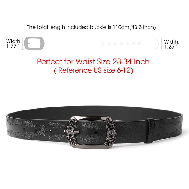Fashion leather belts for women-Vintage hollow flower-Jasgood – JASGOOD ...