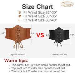 Halloween Women’s Elastic Costume Waist Belt Lace-up Tied Waspie Corset Belts for Women by JASGOOD