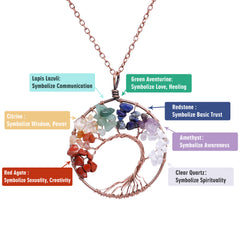 Tree of Life Necklace with Copper/Silver Chain 