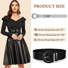 JASGOOD Ladies Fashion Dress Decoration Versatile Wide Girdle Women Stretch Waist Slim Wide Band