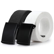 2PCS Men's Elastic Stretch Outdoor Plastic Belt with Removable Buckle Hiking Belt
