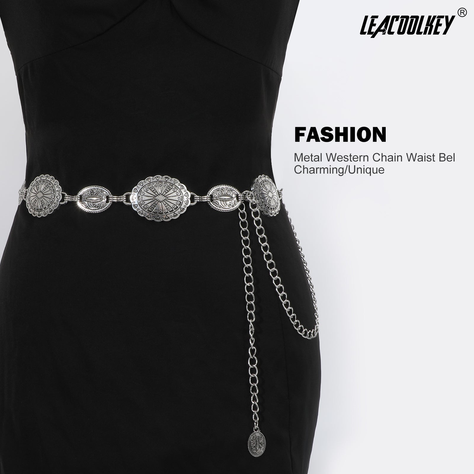 JASGOOD Ladies Rhinestone Fashion Waistband Chain Belt Wasit Belt - JASGOOD OFFICIAL