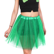 Women's Halloween Tutu Skirt Adult Tutus for Birthday Party Cosplay Costume Marathon Elastic 3 Layered Tulle Skirt - JASGOOD OFFICIAL