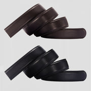 JASGOOD Leather Ratchet Dress Belt for Men Perfect Fit Waist Size up to 50 inches 1.2inch Wide Strap Without Buckle 