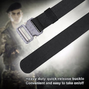 WERFORU Tactical Belt, Military Style Webbing Riggers Nylon Belt with Heavy-Duty Quick-Release Metal Buckle 1.5 Inches Wide 