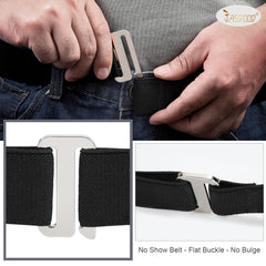 Flat Buckle Invisible Elastic Stretch Belt for Men Great Gift for Father - JASGOOD OFFICIAL