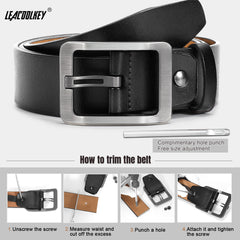 Men’s Genuine Leather Ratchet Dress Belt for men