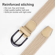 Braided Canvas Stretch Belt Elastic Casual Belt for Men, Women and Junior 1.3 Inches Wide - JASGOOD OFFICIAL