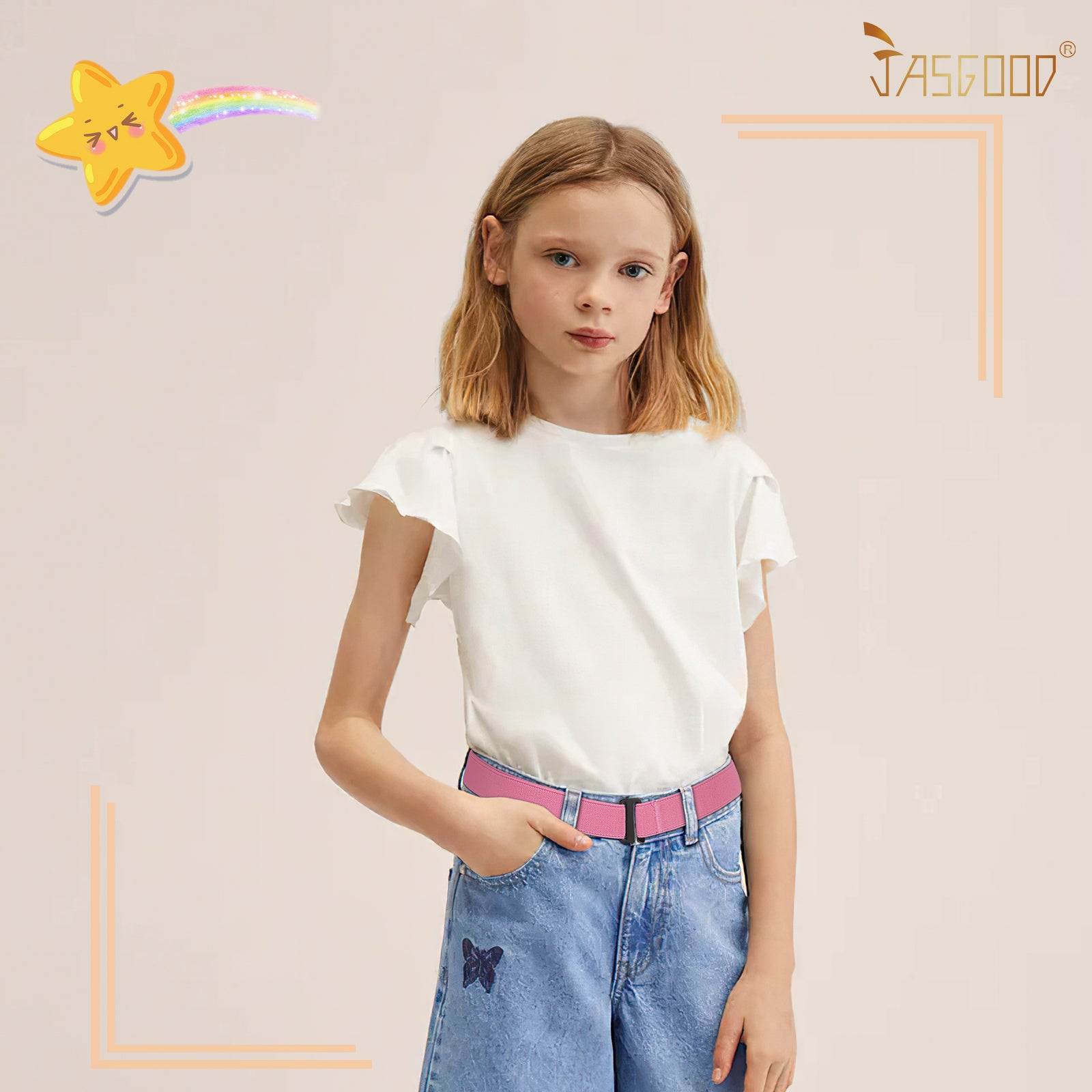 JASGOOD Invisible Belt Comfortable Elastic Adjustable No Show Web Belt - JASGOOD OFFICIAL
