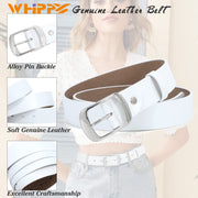 Women Leather Belts for Jeans Pants Fashion Dress Belt for Women with Solid Pin Buckle