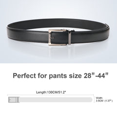 ASGOOD Men’s Genuine Leather Ratchet Dress Belt for men with Automatic Buckle 