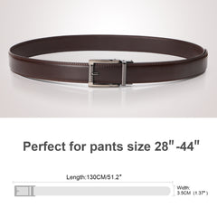 ASGOOD Men’s Genuine Leather Ratchet Dress Belt for men with Automatic Buckle 