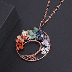Tree of Life Necklace with Copper/Silver Chain 