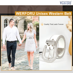 Luxury Crystal Skull designer  Diamond Studded Rhinestone Belts Western Sparkle Leather Men Women Belt