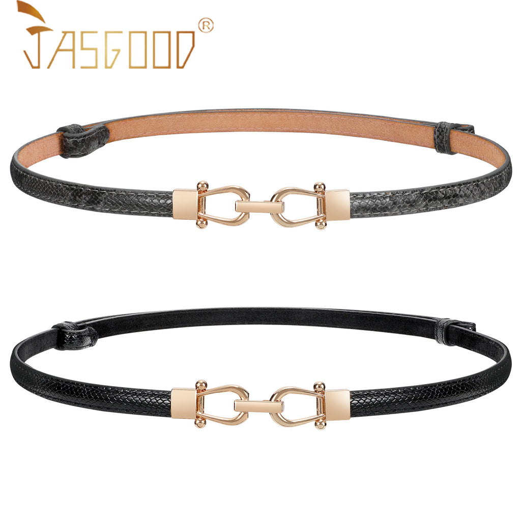 HOT Adjustable Fashion Dress Belt Thin Waist Women Skinny Leather Belt