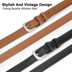 Women Leather Belt Waist Skinny Dress Belts Solid Pin Buckle Belt For Jeans Pants 