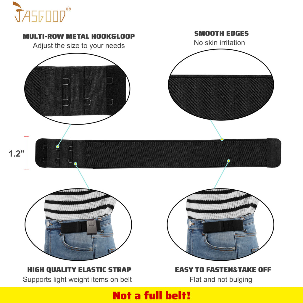 Men Women Elastic Invisible Belts No Buckle Stretch Belt for Jeans