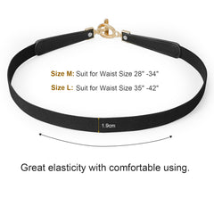 Women Skinny Elastic Stretch Belt for Dresses Retro Ladies Waist Cinch Thin Belt By JASGOOD 