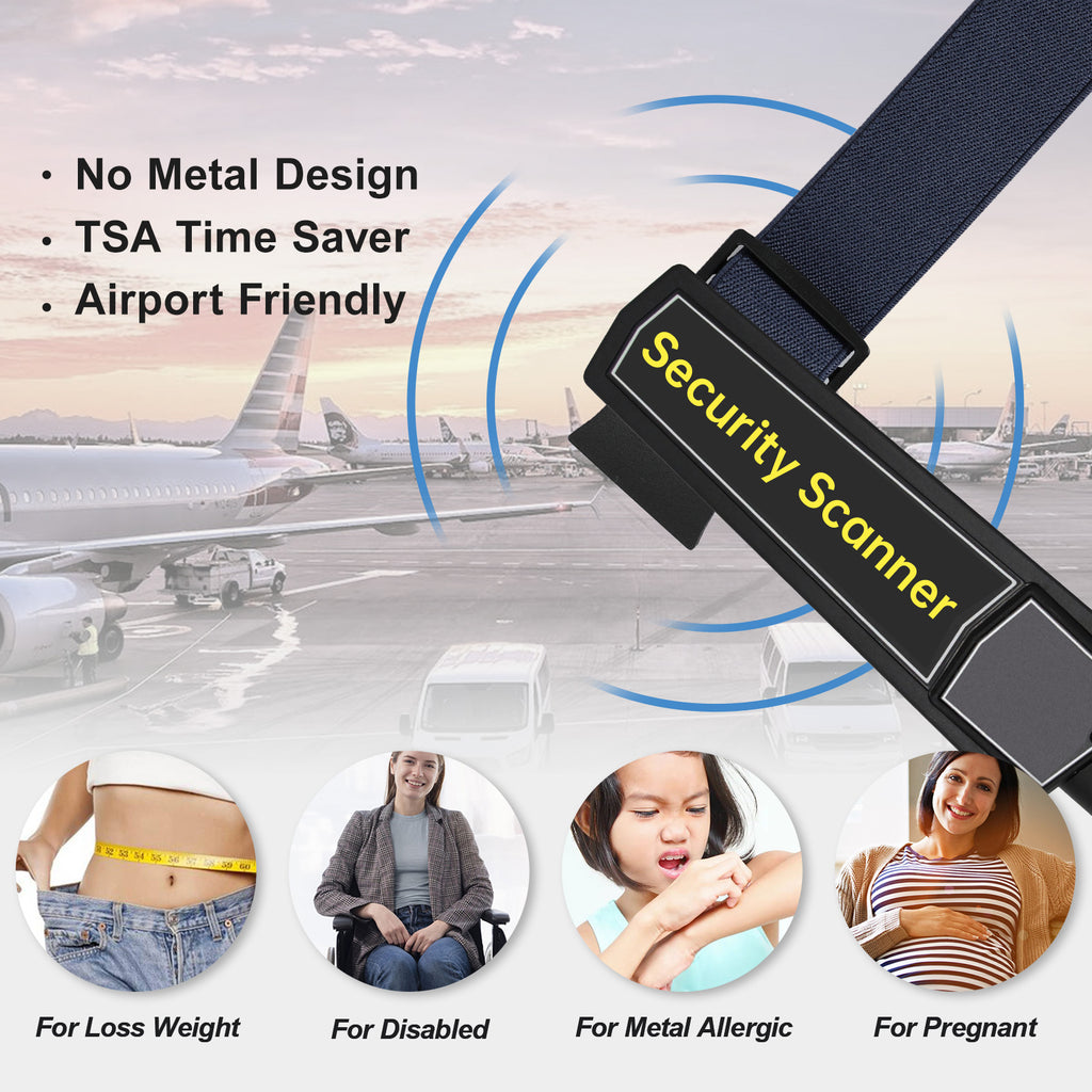 No Buckle Stretch Belt for Women/Men—2 Pack Elastic Invisible Belts for Jeans