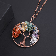 Tree of Life Necklace with Copper/Silver Chain 
