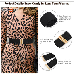 JASGOOD Women's Elastic Wide Dress Belt Retro Stretchy Waist Belt