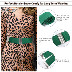 JASGOOD Women's Elastic Wide Dress Belt Retro Stretchy Waist Belt