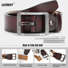 Men’s Genuine Leather Ratchet Dress Belt for men